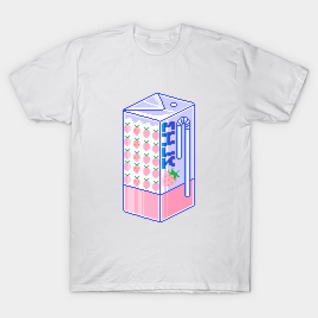 Strawberry milk T-Shirt by pixelins